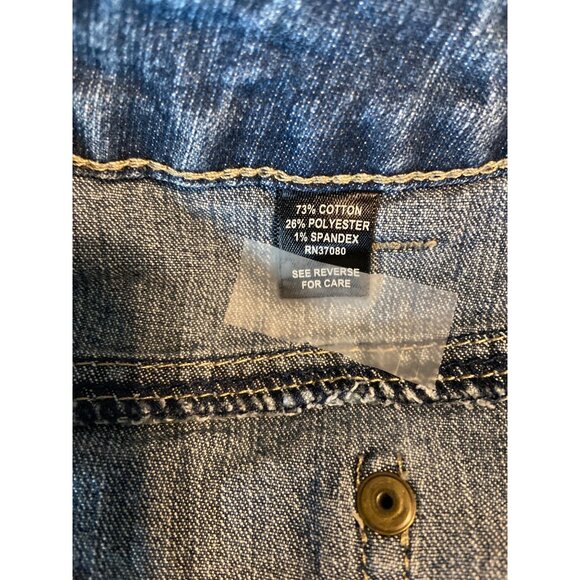 Cato Woman Denim Jean Skirt 16W Pocket Detail Classic Stretch Urban Casual Stain - Picture 4 of 10